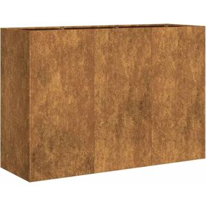 vidaXL Stalen Plantbak 120x40x80 cm - Weerbestendig staal vidaXL Stalen Plantbak 120x40x80 cm - Weerbestendig staal