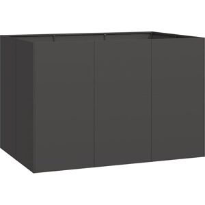 vidaXL Pflanzkübel Schwarz 120x80x80 cm Stahl vidaXL Pflanzkübel Schwarz 120x80x80 cm Stahl