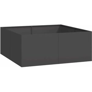 vidaXL Zwarte stalen plantenbak 100x100x40 cm - Bloempot vidaXL Zwarte stalen plantenbak 100x100x40 cm - Bloempot