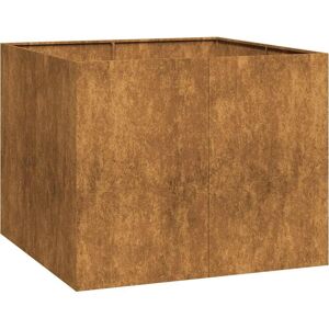 vidaXL Weathering Steel Brown 100x100x80 cm Garden Flower Pot vidaXL Weathering Steel Brown 100x100x80 cm Garden Flower Pot