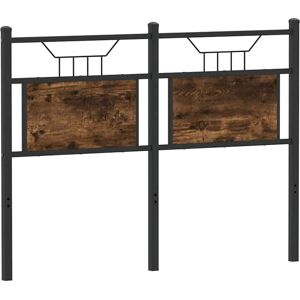 vidaXL Kopfteil Räuchereiche 120 cm Holzwerkstoff und Stahl Braun - Kopfteil vidaXL Kopfteil Räuchereiche 120 cm Holzwerkstoff und Stahl Braun - Kopfteil