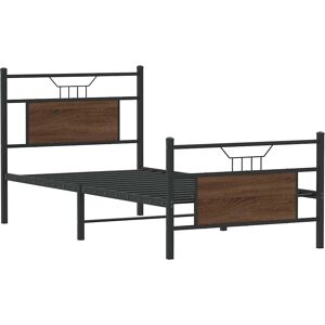 vidaXL Bed Frame - Brown Wood - 90x190 cm - Supportive & Durable vidaXL Bed Frame - Brown Wood - 90x190 cm - Supportive & Durable