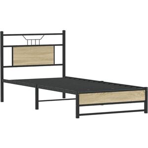 vidaXL Bed Frame Sonoma-Eiche 75x190 cm - Bed Frame vidaXL Bed Frame Sonoma-Eiche 75x190 cm - Bed Frame