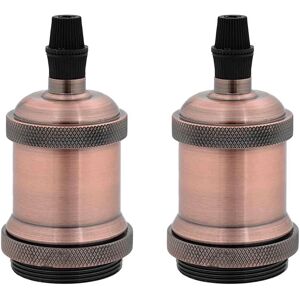 vidaXL Red Bronze Lamp Holder - E27 Screw Socket - Vintage Style vidaXL Red Bronze Lamp Holder - E27 Screw Socket - Vintage Style