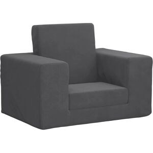 vidaXL Børnesovesofa - Plysj Antracit vidaXL Børnesovesofa - Plysj Antracit