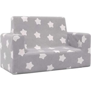 Canapé enfant Vidaxl Gris clair Étoiles Peluche compact 2 places - Publicité Canapé enfant Vidaxl Gris clair Étoiles Peluche compact 2 places - Publicité