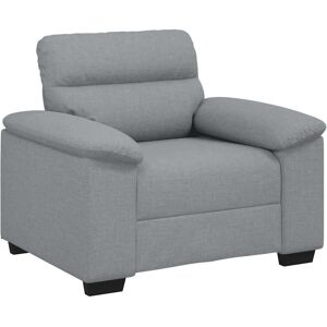 VIDAXL Fauteuil - Polyester Gris Clair - Mobilier Salon - Publicité VIDAXL Fauteuil - Polyester Gris Clair - Mobilier Salon - Publicité