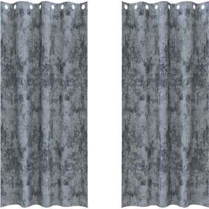 vidaXL Velvet curtains 2 pcs with eyelets silver grey 260x140 cm - Curtain vidaXL Velvet curtains 2 pcs with eyelets silver grey 260x140 cm - Curtain