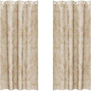 vidaXL Cream Velvet Curtains 140 x 225 cm Modern - Curtain vidaXL Cream Velvet Curtains 140 x 225 cm Modern - Curtain