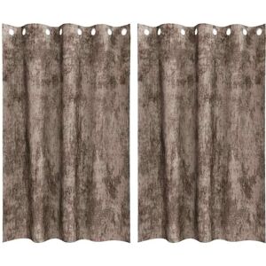 vidaXL Øyeringsgardiner Cappuccino Polyester 140 x 175 cm - Gardin vidaXL Øyeringsgardiner Cappuccino Polyester 140 x 175 cm - Gardin