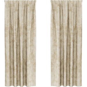 vidaXL Velvet curtains 2 pieces with rod pockets cream - Curtains vidaXL Velvet curtains 2 pieces with rod pockets cream - Curtains
