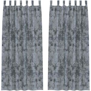 vidaXL Velvet trousers curtains - Set of 2, Silver Grey, 225x140 cm vidaXL Velvet trousers curtains - Set of 2, Silver Grey, 225x140 cm