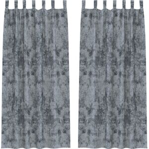 vidaXL Velour Curtains - Eyelets Silver Grey - 260x140 cm vidaXL Velour Curtains - Eyelets Silver Grey - 260x140 cm