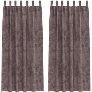 vidaXL Velvet Curtains 2 Pieces with Eyelets Brown 245x140 cm - Curtain vidaXL Velvet Curtains 2 Pieces with Eyelets Brown 245x140 cm - Curtain