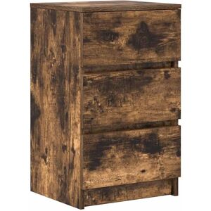 VidaXL Bedside Cabinet with 3 Drawers Smoked Oak - Bedside Table VidaXL Bedside Cabinet with 3 Drawers Smoked Oak - Bedside Table