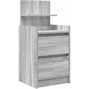 vidaXL Natbord - 38x34x80 cm - Grå - Natbord vidaXL Natbord - 38x34x80 cm - Grå - Natbord