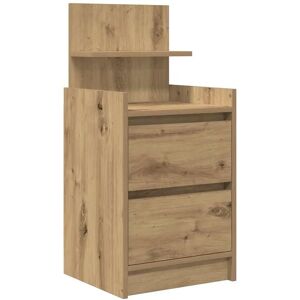 vidaXL Bedside Cabinet - 2 Drawers - Technical Wood - Large Storage - Wall Mount vidaXL Bedside Cabinet - 2 Drawers - Technical Wood - Large Storage - Wall Mount