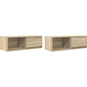 vidaXL Sonoma Oak TV Cabinet 80x31x25.5 cm Engineered Wood vidaXL Sonoma Oak TV Cabinet 80x31x25.5 cm Engineered Wood