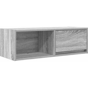 vidaXL Grey Sonoma Oak 80x31x25.5 cm Wall-Mount TV Cabinet vidaXL Grey Sonoma Oak 80x31x25.5 cm Wall-Mount TV Cabinet