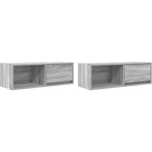 vidaXL Sonoma Oak 80x31x25.5 cm Wall-Mount TV Cabinet vidaXL Sonoma Oak 80x31x25.5 cm Wall-Mount TV Cabinet