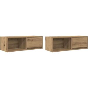 vidaXL Sonoma Oak 80x31x25.5 cm TV Cabinet - Space-saving Wall Mount vidaXL Sonoma Oak 80x31x25.5 cm TV Cabinet - Space-saving Wall Mount