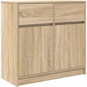 vidaXL Sonoma Oak Sideboard - Storage, Versatile, Easy to Clean vidaXL Sonoma Oak Sideboard - Storage, Versatile, Easy to Clean
