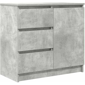 vidaXL Sideboard with Drawer Concrete Gray 71x35x65 cm Wood Material vidaXL Sideboard with Drawer Concrete Gray 71x35x65 cm Wood Material