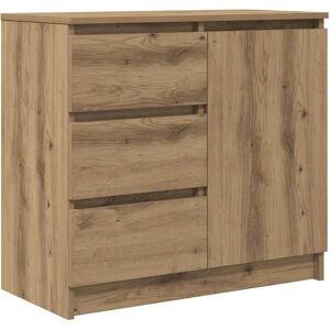 vidaXL Sideboard with Drawer Artisan-Oak 71x35x65 cm Wood Material Brown - Sideboard vidaXL Sideboard with Drawer Artisan-Oak 71x35x65 cm Wood Material Brown - Sideboard