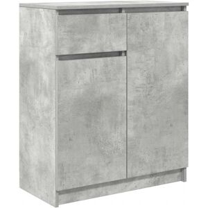vidaXL Sideboard with Drawer Concrete Grey - Storage Furniture vidaXL Sideboard with Drawer Concrete Grey - Storage Furniture