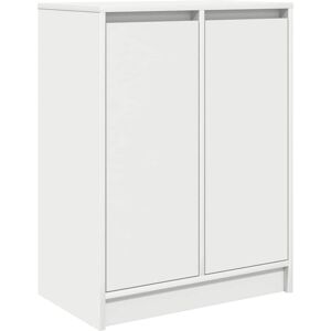 vidaXL White Sideboard 57x34x76cm Engineered Wood Storage Cabinet vidaXL White Sideboard 57x34x76cm Engineered Wood Storage Cabinet