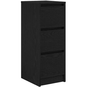 vidaXL Sideboard Black Oak-Effect 29.5x34x76 cm Wooden vidaXL Sideboard Black Oak-Effect 29.5x34x76 cm Wooden