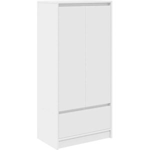 vidaXL White Cabinet with Drawer 55.5x34x119.5 cm Engineered Wood vidaXL White Cabinet with Drawer 55.5x34x119.5 cm Engineered Wood