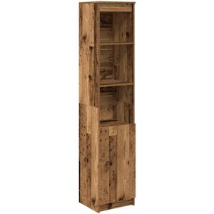 vidaXL Black Oak Highboard - 37.5x35x180 cm Sideboard vidaXL Black Oak Highboard - 37.5x35x180 cm Sideboard