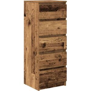 VIDAXL Brown Wooden Credenza with 5 Drawers - Sideboard VIDAXL Brown Wooden Credenza with 5 Drawers - Sideboard