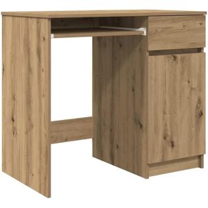 Vidaxl Artisan Oak Desk - Storage & Durable Surface Vidaxl Artisan Oak Desk - Storage & Durable Surface