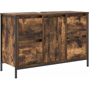 vidaXL Bathroom Cabinet with Drawers - Fumo Oak 90x34.5x60cm vidaXL Bathroom Cabinet with Drawers - Fumo Oak 90x34.5x60cm