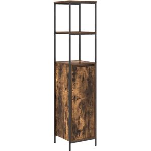 vidaXL Bathroom Cabinet with Shelves Smoked Oak - Bathroom Storage Furniture vidaXL Bathroom Cabinet with Shelves Smoked Oak - Bathroom Storage Furniture