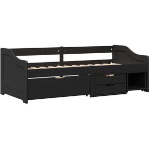 vidaXL IRUN Canapea-Pat negru cu sertare vidaXL IRUN Canapea-Pat negru cu sertare