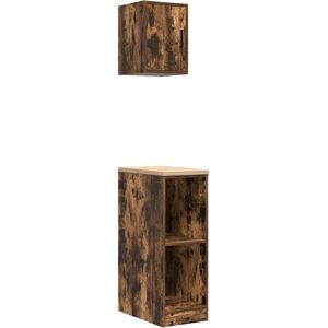 vidaXL Garage Cabinets - Smoked Oak - Durable Storage vidaXL Garage Cabinets - Smoked Oak - Durable Storage