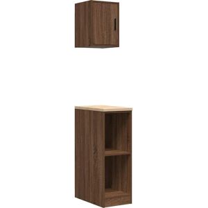 vidaXL Garage Cabinets 2 pcs Brown Oak - Garage Cabinets vidaXL Garage Cabinets 2 pcs Brown Oak - Garage Cabinets