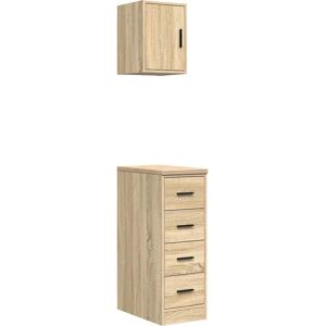 vidaXL Sonoma Oak Garage Cabinets 2 pcs Tool Storage - Garage Cabinets vidaXL Sonoma Oak Garage Cabinets 2 pcs Tool Storage - Garage Cabinets