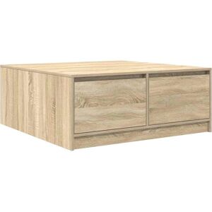 vidaXL Black Oak Coffee Table - 100x100x40 cm vidaXL Black Oak Coffee Table - 100x100x40 cm