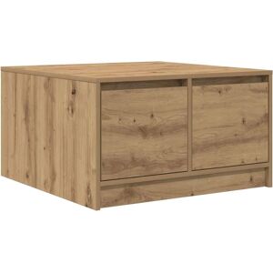 vidaXL Coffee Table with Drawers Black Oak 70.5x70x40 cm - Coffee Table vidaXL Coffee Table with Drawers Black Oak 70.5x70x40 cm - Coffee Table