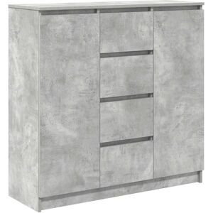 VIDAXL Credenza with Drawers Grey Cement 100.5x35x98.5cm VIDAXL Credenza with Drawers Grey Cement 100.5x35x98.5cm