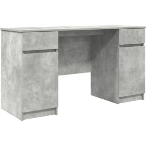 VidaXL Desk Grey Concrete 140x49x76cm Engineered Wood - Study Desk VidaXL Desk Grey Concrete 140x49x76cm Engineered Wood - Study Desk
