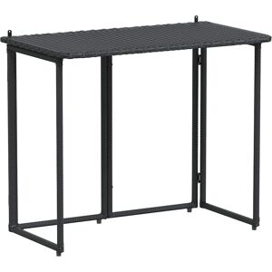 vidaXL Gartentisch - Schwarz - 90x51x75 cm - Klappbarer Gartentisch vidaXL Gartentisch - Schwarz - 90x51x75 cm - Klappbarer Gartentisch