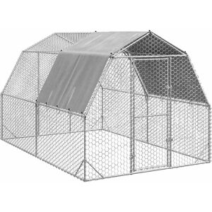 vidaXL Chicken Coop - 2.5x4x2.25 m Galvanised Steel vidaXL Chicken Coop - 2.5x4x2.25 m Galvanised Steel