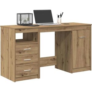 vidaXL Desk with Cabinet Artisan Oak - Desk vidaXL Desk with Cabinet Artisan Oak - Desk