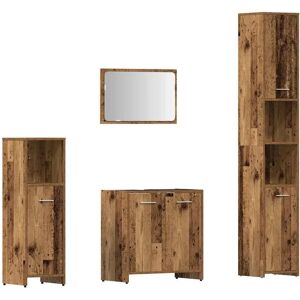 vidaXL Bathroom Furniture Set Engineered Wood Storage - Bathroom Set vidaXL Bathroom Furniture Set Engineered Wood Storage - Bathroom Set