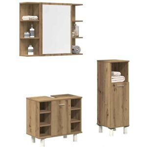 vidaXL Artisan Oak Bathroom Furniture Set - 3 Piece vidaXL Artisan Oak Bathroom Furniture Set - 3 Piece